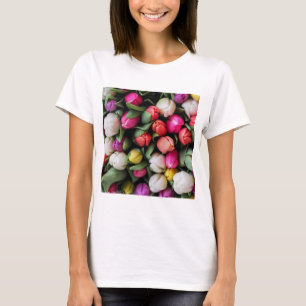 Camiseta Tulipas Flores Coloridas Páscoa