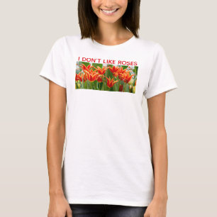Camiseta Tulipas Laranja Flamejantes de Flores de Lírio