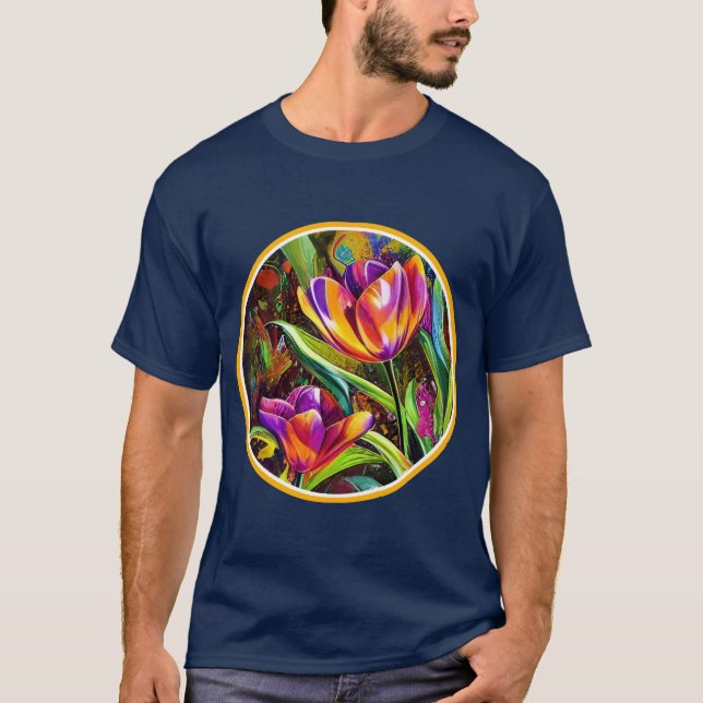 Camiseta Tulipas no Círculo (Frente)