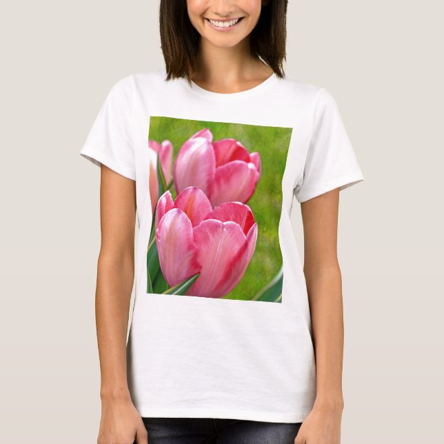 Camiseta Tulipas Rosa (Frente)
