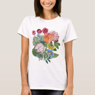 Camiseta Tulips Peony Flowers Buquê