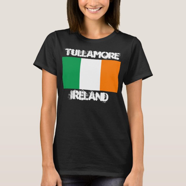 Camiseta Tullamore, Irlanda, com bandeira irlandesa (Frente)