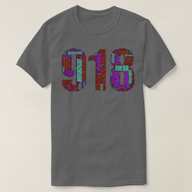 Camiseta Tulsa e 918 (Frente do Design)