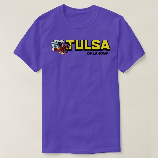 Camiseta Tulsa Oklahoma Wagon (Frente do Design)