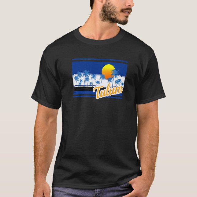 Camiseta Tulum Vintage Style Retro Beach (Frente)