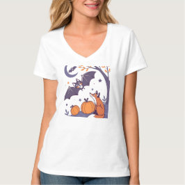 Camiseta Tumblers de Halloween Fofos e Aconchegantes com Mo