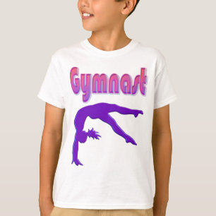 Camiseta Tumbling de Ginástica Roxo Metálico