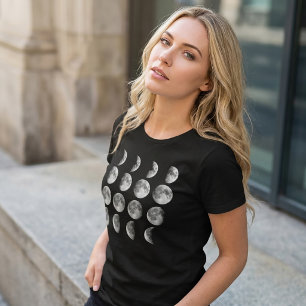 Camiseta Tumblr Fases da Lua Ciclo Lunar