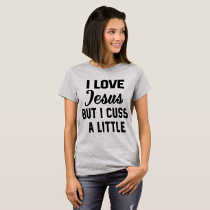 Camiseta Tumblr T-Shirt Eu Amo Jesus Mas Eu Cuido Um Pouco