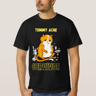 Camiseta Tummy Ache Survivor Cat T-Shirt