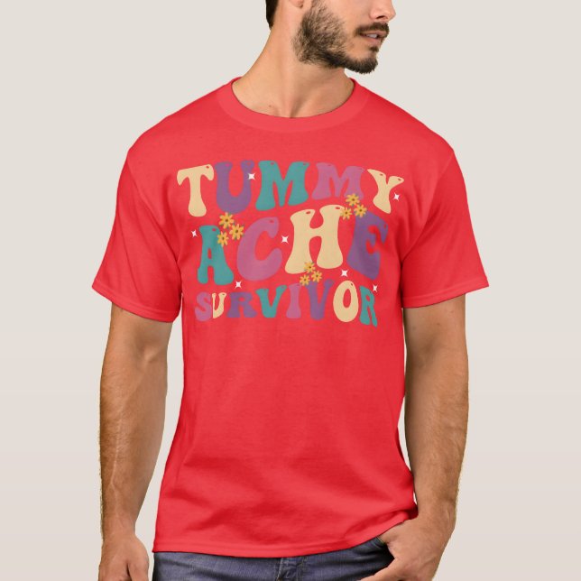 Camiseta Tummy Ache Survivor Retro 70s family (Frente)