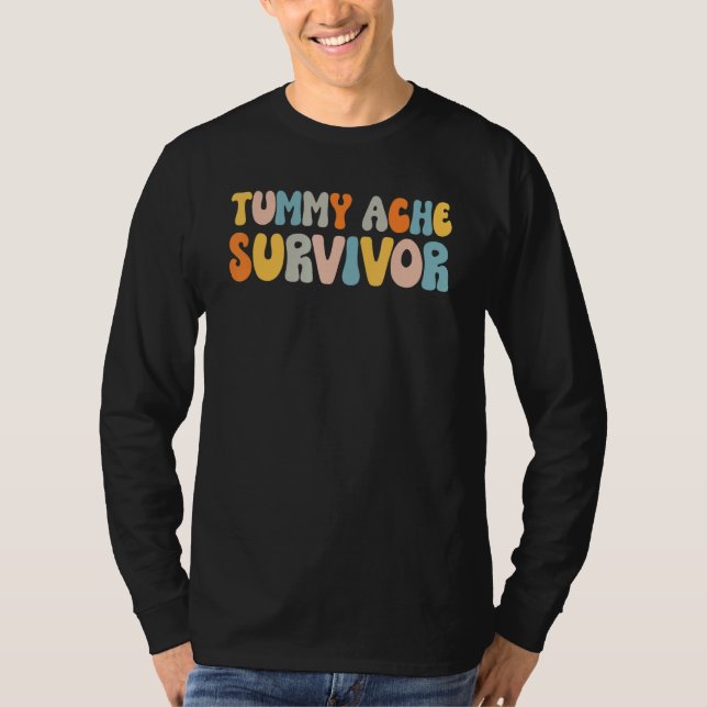 Camiseta Tummy Ache Survivor  Stomach Ache (Frente)