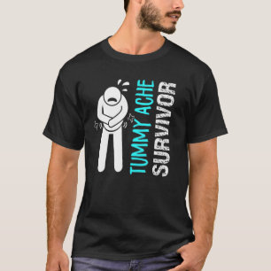 Camiseta Tummy Ache Survivor Stomach Dores de Estômago IBS
