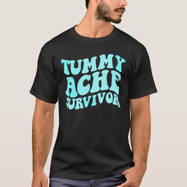 Camiseta Tummy Ache Survivor Stomachache   Kids Tummy Ache (Frente)