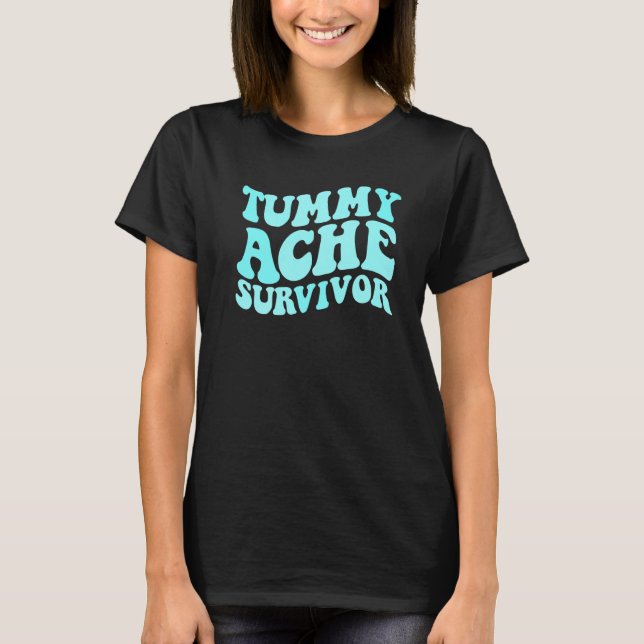 Camiseta Tummy Ache Survivor Stomachache  Kids Tummy Ache (Frente)