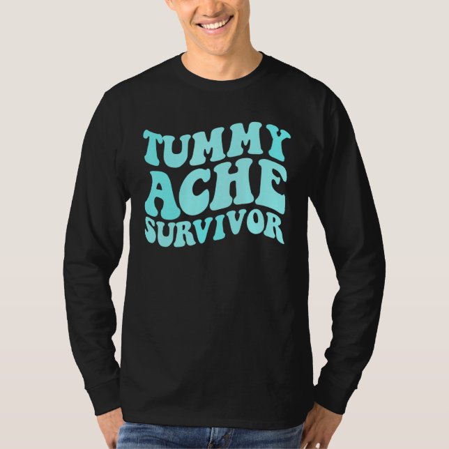 Camiseta Tummy Ache Survivor Stomachache   Kids Tummy Ache (Frente)