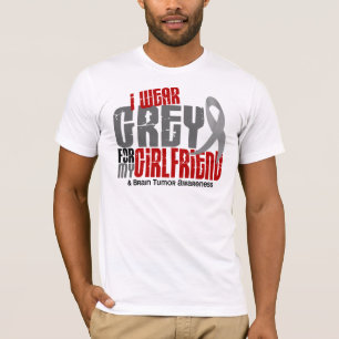 Camiseta Tumor cerebral eu visto o cinza para meu namorada