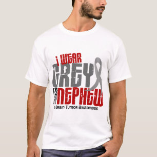 Camiseta Tumor cerebral eu visto o cinza para meu sobrinho