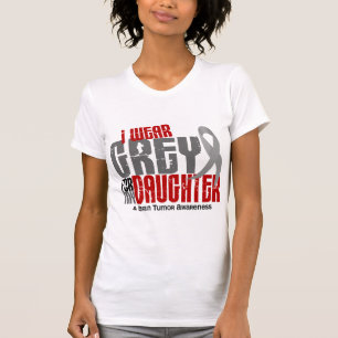 Camiseta Tumor cerebral eu visto o cinza para minha filha