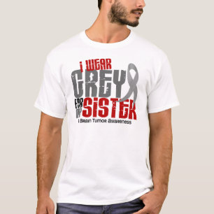Camiseta Tumor cerebral eu visto o cinza para minha irmã