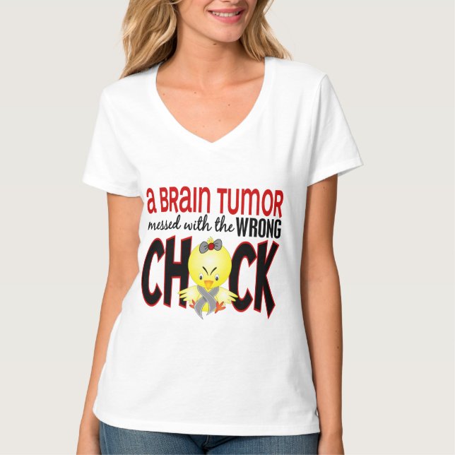 Camiseta Tumor Cerebral Mensado Com O Pintinho Errado (Frente)