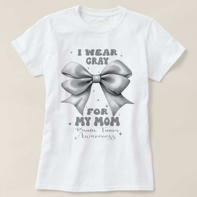 Camiseta Tumor Do Cérebro Da cinza Eu Visto Cinzas Para Min (Frente do Design)
