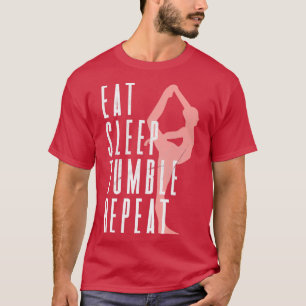 Camiseta Tumple do sono Repita a ginástica de mulheres Sacu
