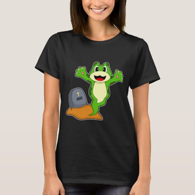 Camiseta Túmulo de Halloween de Sapo (Frente)