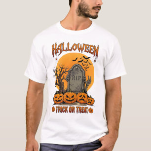 Camiseta Túmulo de Halloween para Doce ou Travessura Mãos d