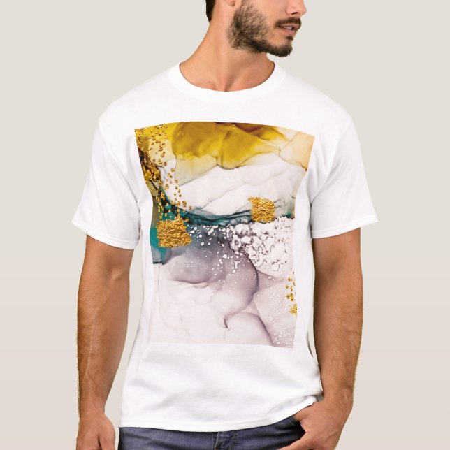 Camiseta Tumura do Pastel: ouro espirra arte. (Frente)