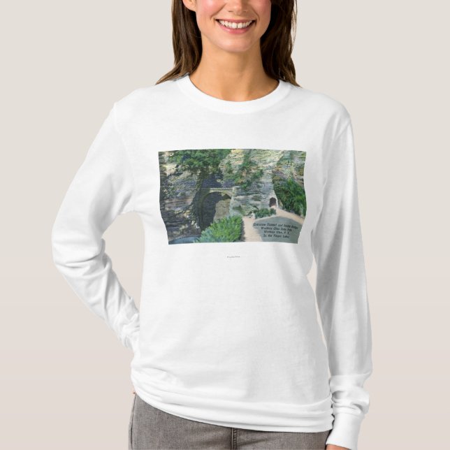 Camiseta Túnel da entrada do parque estadual e ponte da (Frente)