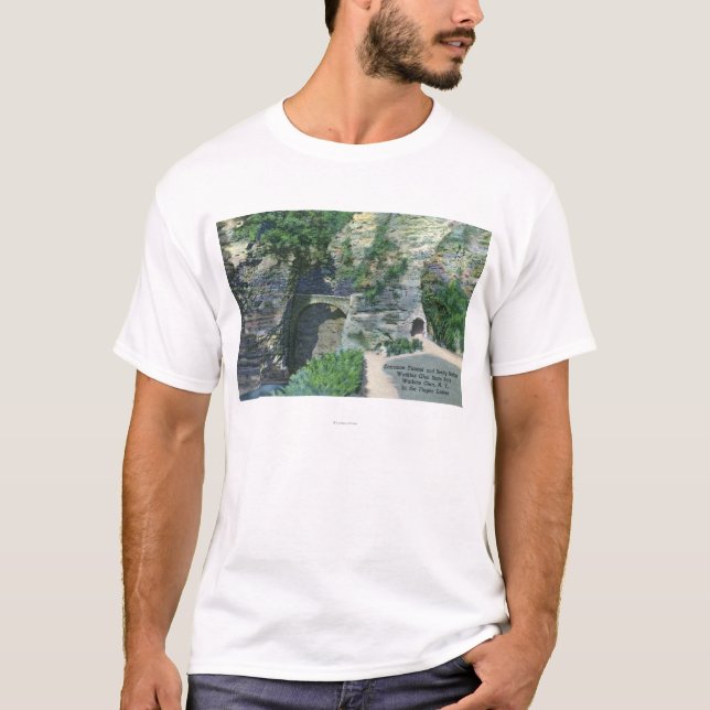 Camiseta Túnel da entrada do parque estadual e ponte da (Frente)