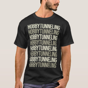 Camiseta Tunelamento de Hobby de Texto Branco