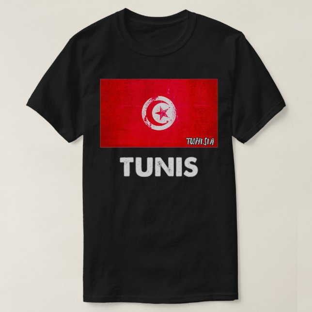 Camiseta Tunis Tunísia Flag Tunis (Frente do Design)