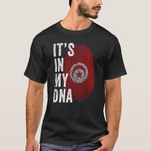 Camiseta Tunísia Está No Meu DNA Impressão Digital Tunisian