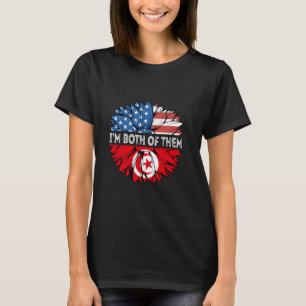 Camiseta Tunísia Flag I'm Them Sunflower USA Tunisiano