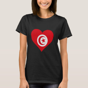 Camiseta Tunísia Flag Vintage Heart Tunisiano Pride Tunisia