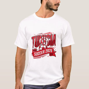 Camiseta Tunísia Futebol 2026 Futebol Negrito País Tipograf