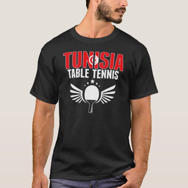 Camiseta Tunísia - Mesa de apoio à Tênis tunisiana Ping T (Frente)