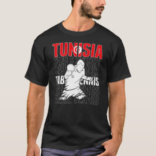 Camiseta Tunísia Mesa de apoio à Tunísia Ping Pong Te