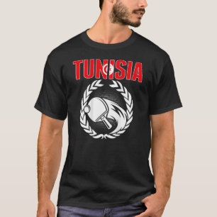 Camiseta Tunísia Ping Pong  Equipe de Tênis de Mesa da Tuní