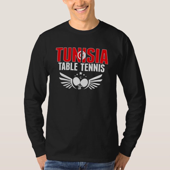 Camiseta Tunisia Table Tennis   Support Tunisian Ping Pong  (Frente)