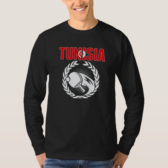 Camiseta Tunisia Table Tennis  Tunisian Ping Pong Team Supp (Frente)