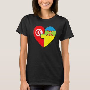 Camiseta Tunisino Amazigh Roots Correspondendo Bandeira Org