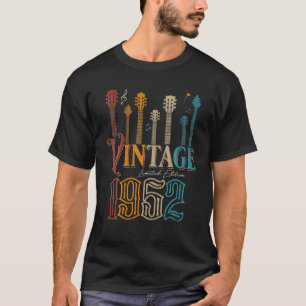 Camiseta Tunning 70 Birthday Guitarist Men 70 Bday 1952 B