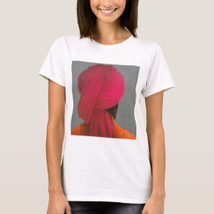 Camiseta Turbante cor-de-rosa