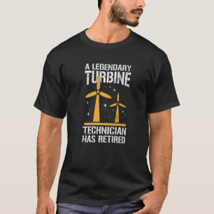 Camiseta Turbina Eólica Para Uma Tecnologia Turbina Aposent