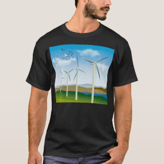 Camiseta Turbinas eólicas Energia Eólica Energética Renováv