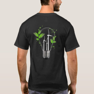 Camiseta Turbinas Eólicas Renováveis de Energia Eólica Luze