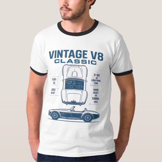 Camiseta Turbo Legacy: O Vintage V8 Classic (Frente)